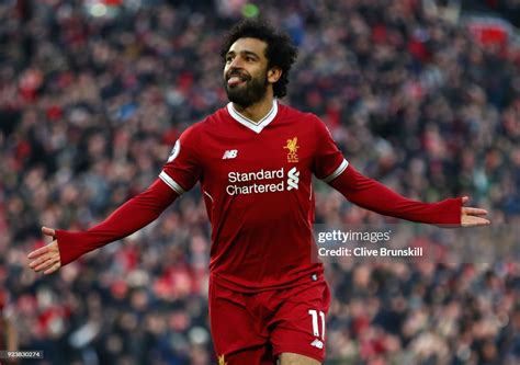 Mohamed Salah Of Liverpool Celebrates Scoring His Side S Second Goal