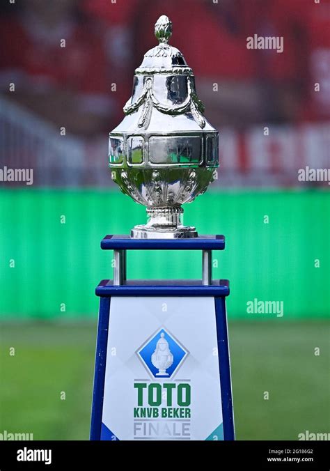 ALMERE, NETHERLANDS - JUNE 5: detailed view of the KNVB Cup during the ...