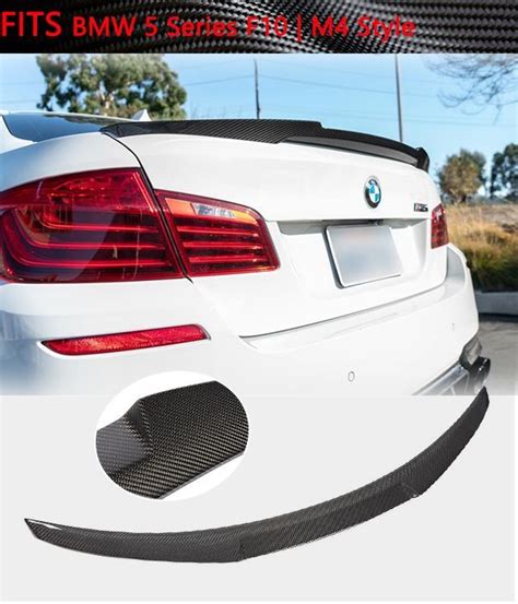 Bmw F10 M5 Carbon Fiber Rear Trunk Spoiler And Wing And Lip M4 Style