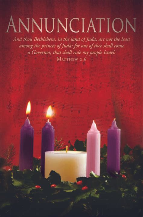 Bulletin 11 Advent Annunciation Pack Of 100 Concordia Supply