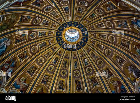 Dome interior. St. Peter's Basilica, Vatican City. Rome. Italy Stock ...