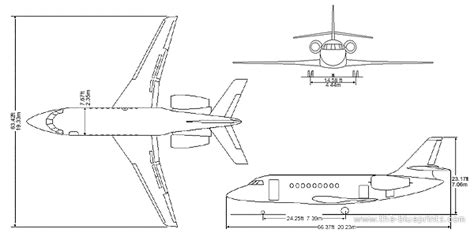 Dassault Falcon 2000dx Blueprints Free Outlines