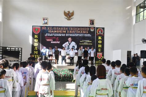 Brigjen Deni Buka Kejuaraan Taekwondo Danrem Cup Sulbar Express