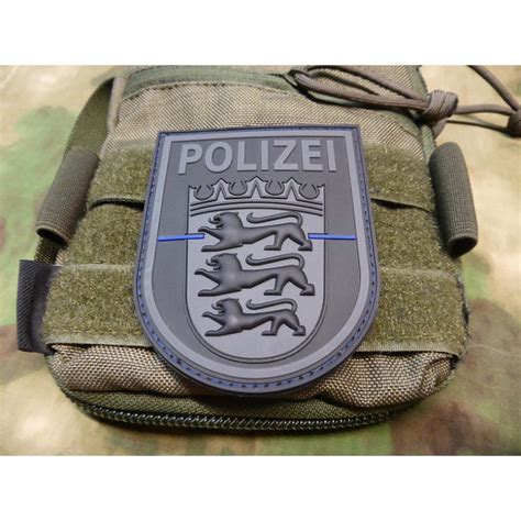 Jtg Rmelabzeichen Polizei Baden W Rttemberg Blackops Thin Blue Line