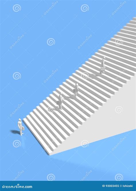 3D Illustration of Go Up the Stairs Stock Illustration - Illustration of keeping, stairs: 93003455