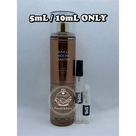 Bath And Body Works Vanilla Mocha Martini Mist Decant Refill Ml