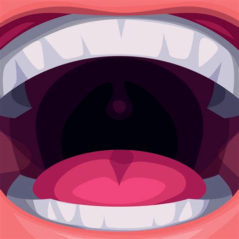 healthy cartoon open human mouth close view 26297393 Vector Art at Vecteezy