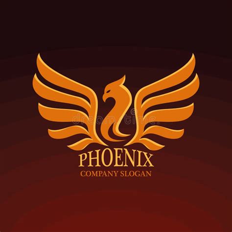 Phoenix golden emblem stock vector. Illustration of heraldic - 239322924