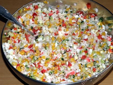 Салат из крабов пошаговый рецепт с фото