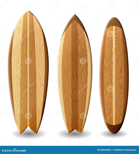 Wooden Surfboards Stock Illustration Illustration Of Extreme