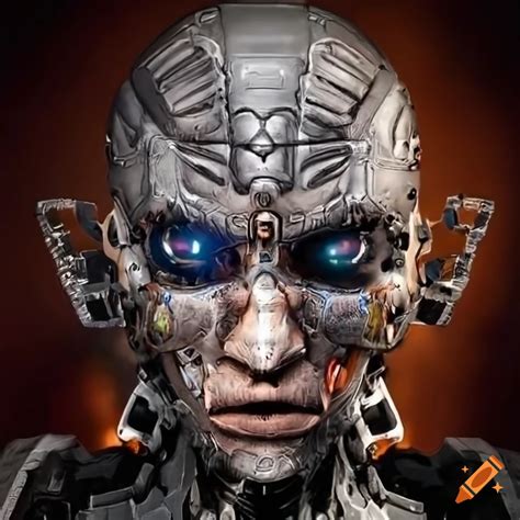 Biopunk Cyborg With Extreme Hyper Realistic Details In A Closeup Full