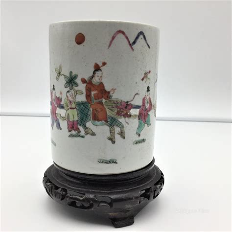 Antiques Atlas Chinese Porcelain Brush Pot Tongzhi