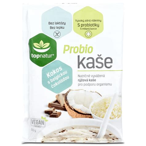 Topnatur Probio kaše s příchutí kokosu a belgické čokolády 60 g dm cz