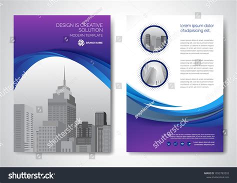 Template Vector Design Brochure Annualreport Magazine Stock Vector Royalty Free 1953782032