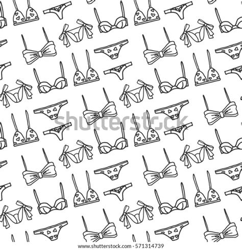 Lingerie Seamless Pattern Underwear Background Design Stock