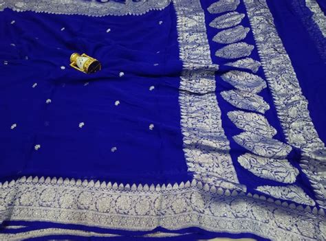 M With Blouse Piece Pure Banarasi Silk Saree At Rs In Pune