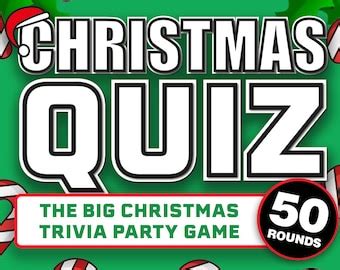 Christmas Trivia 54 Cards Christmas Party Game (Instant Download) - Etsy