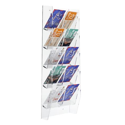 Acrylic wall-mounted phone card display case with 10 pockets