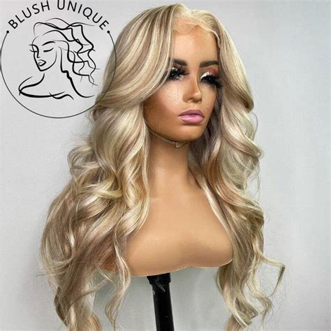 Ash Honey Blonde Lace Front Wig Para Mulheres Cabelo Sint Tico X Hd