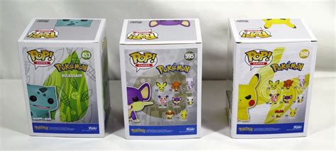 Funko Pop Games Pokemon Rattata Bulbasaur Pikachu Vinyl