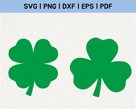 Four Leaf Clover Svg Cricut Clover Svg Shamrock Svg Clover Leaf Svg