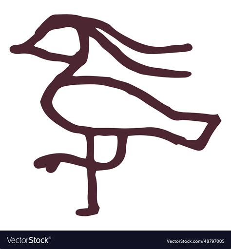 Egyptian traditional bennu bird symbol Royalty Free Vector