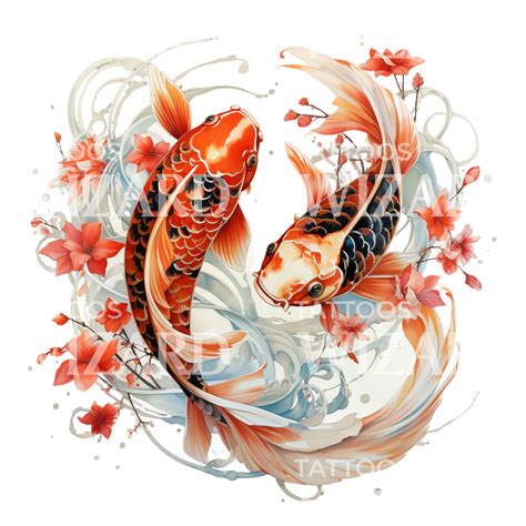 Traditional Japanese Koi Fish Tattoo Design Tattoos Wizard Designs