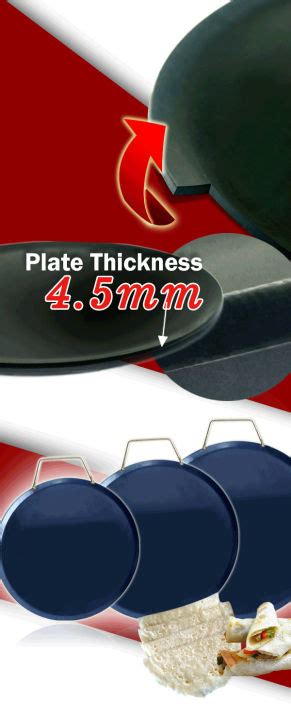 [big Size] Metallogy Thick 4 5mm Big Round Hot Metal Plate Pan Kuali Bulat Leper For Roti