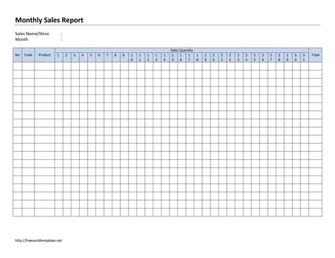 Monthly Sales Target Template | Free Microsoft Word Templates