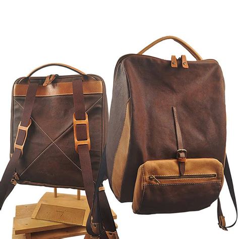 Stylish Waxed Canvas Leather Backpack For Men And Women Etsy