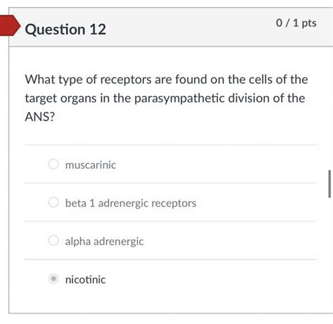 Solved 0 / 1 pts Question 12 What type of receptors are | Chegg.com