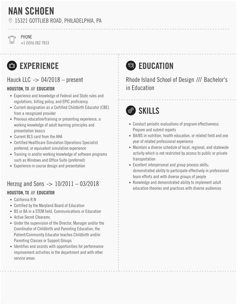 Educator Resume Samples | Velvet Jobs