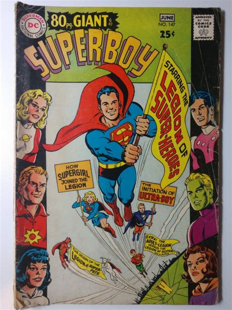 Superboy 147 2 5 1968 Origin Of Legion Of Super Heroes Comic