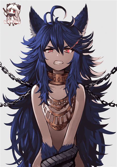 Anime Girl Demon Fenrir Rage Of Bahamut Bahamut Catgirl Model Sheet Concept Art Cg