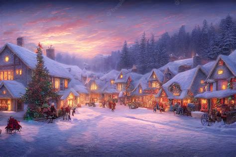 Download Marvel At The Beautiful Christmas Village Wallpaper