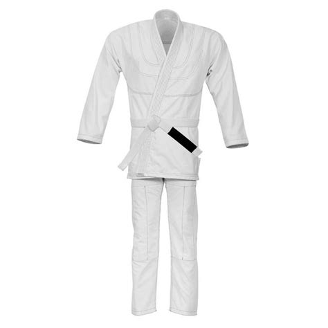 Bjj Gi Kimono 100 Cotton Ultra Light Jiu Jitsu Uniform Black Canvas Set White K 3