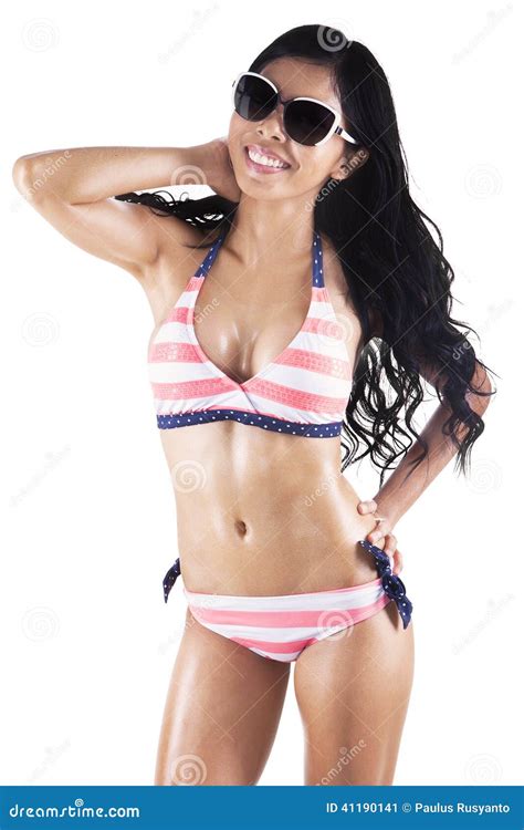 Pretty Tanned Woman In Bikini Stock Image Image Of Body Panties