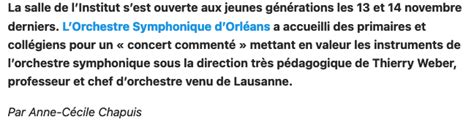 La Presse En Parle Magcentre Orchestre Symphonique D