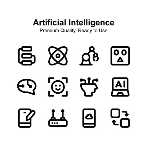 Artificial Intelligence Icons Set Isolated On White Background 45684711 Vector Art At Vecteezy