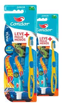Kit Un Escova Dental Condor Kit Gel Esc Jr Hot Wheels Escova De Dentes Magazine Luiza