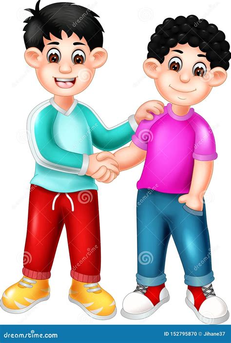 Shaking Hand Tangram Vector Illustration | CartoonDealer.com #20251338