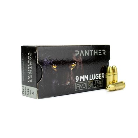 Panther Ammo 9mm 115 Gr FMJ PA9115FMJ | Ammunition Depot