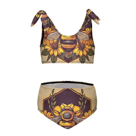 Bee Daisy Flower Girl S Piece Bikini Set Beach Sport Swimsuit Swimwear Y Cm Walmart