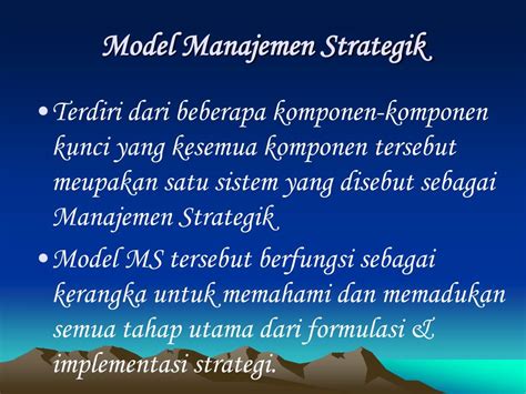 Ppt Bab I Pandangan Umum Manajemen Strategik Powerpoint Presentation