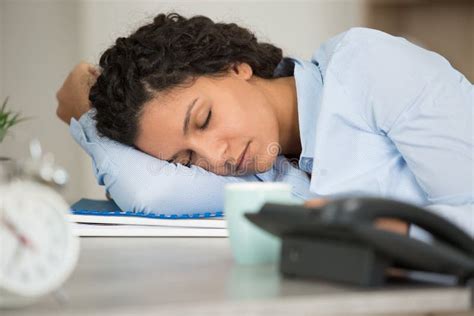 Tired Business Woman Asleep on Laptop Stock Photo - Image of teenager ...