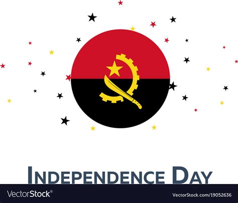 Independence Day Angola Patriotic Banner Vector Image