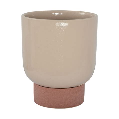 Nude Rosewood Penny Ceramic Planter Pot Temple Webster