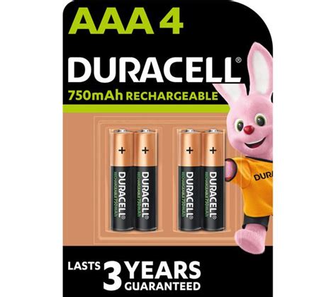 Buy Duracell Hr03 Dc2400 Aaa Nimh Rechargeable Batteries Pack Of 4