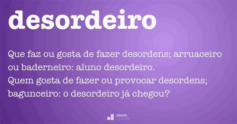 Fadista Desordeiro 6 Letras - Desordeiro - Dicio, Dicionário Online de Português