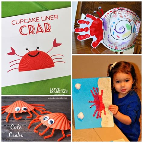 Crab Crafts for Kids to Make - Paper Plate Crafts, Handprint & More - Kids Art & Craft